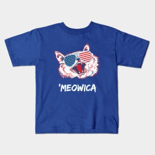 Meowica Patriotic Cat Kids T-Shirt